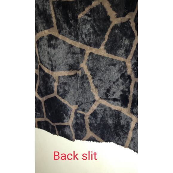 Brown & Tan Skirt Size 10 ETCETERA Above Knee Animal Giraffe Print FURRY MINI - Picture 7 of 14